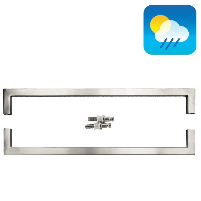 HDD Poignées de porte en acier inoxydable Cubica 20/500 paire pour verre