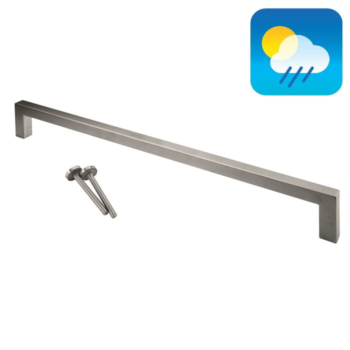 HDD Stainless steel door handle "Cubica" U 20/500 - continuous mounting