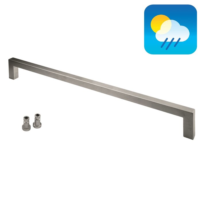 HDD Door handle CUBICA 20/500mm stainless steel with blind mounting