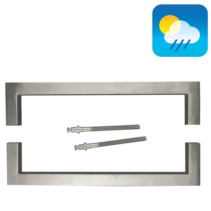 HDD Poignées de porte en acier inoxydable Cubica 20/300/320 paire pour portes en bois >30mm