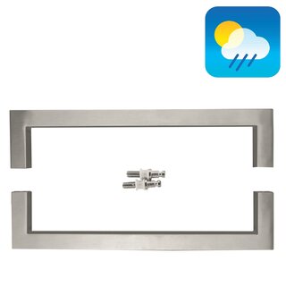 HDD Stainless steel door handles Cubica 20/300/320 pair for glass