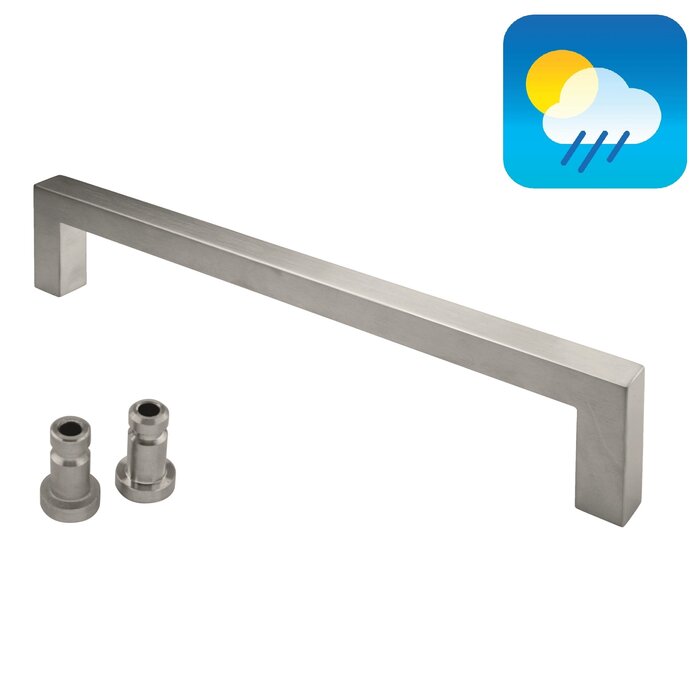 HDD Door handle CUBICA 20/300mm stainless steel with blind mounting