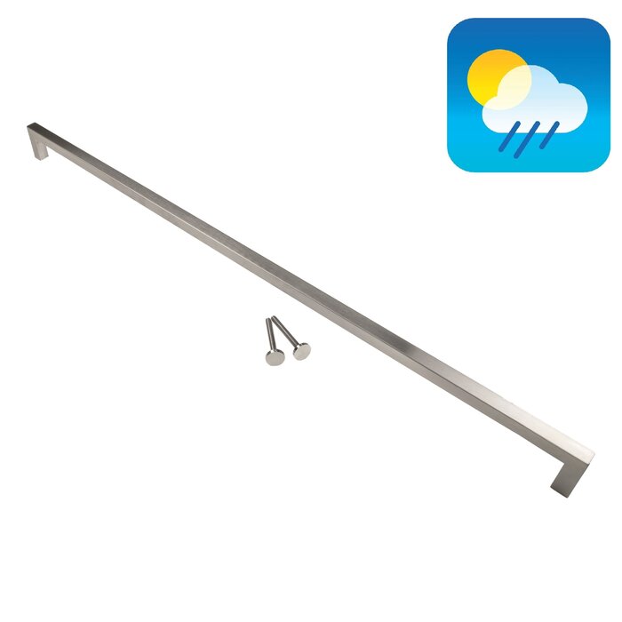 HDD Door handle CUBICA 20/1000 - Stainless steel - with continuous mounting