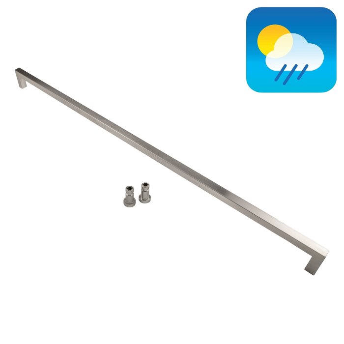 HDD Door handle CUBICA 20/1000 - Stainless steel - with blind mounting