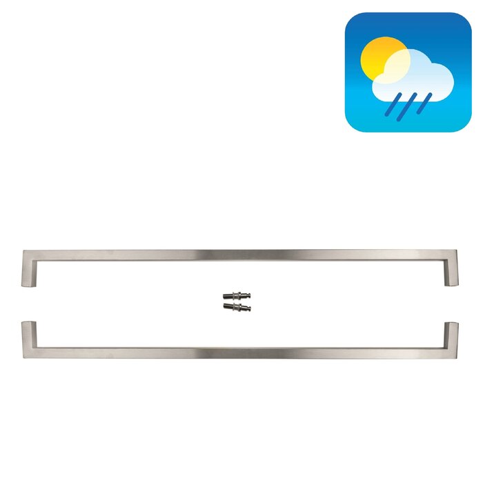 HDD Door handle CUBICA 20/1000 - Stainless steel - pair for glass