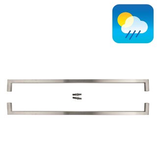 HDD Door handle CUBICA 20/800 - stainless steel - pair for glass