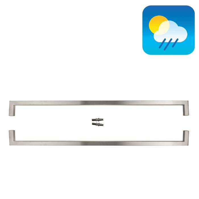 HDD Door handle CUBICA 20/800 - stainless steel - pair for glass