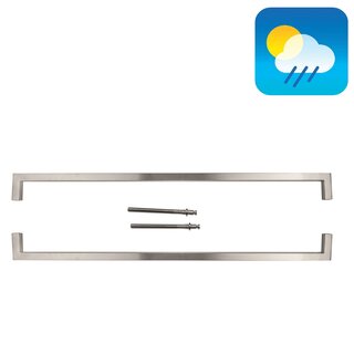 HDD Poignée de porte CUBUICA 20/800 - Acier inoxydable - paire pour épaisseur de porte >3 CM