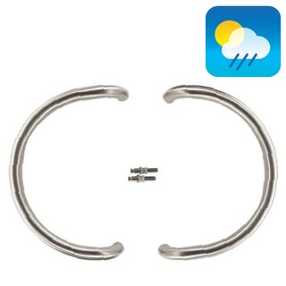 HDD Poignée de porte C 25/300 - acier inoxydable - paire pour verre