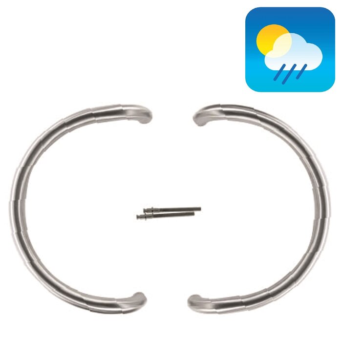 HDD Poignée de porte C 25/300 - acier inoxydable - paire pour épaisseur de porte >3 CM