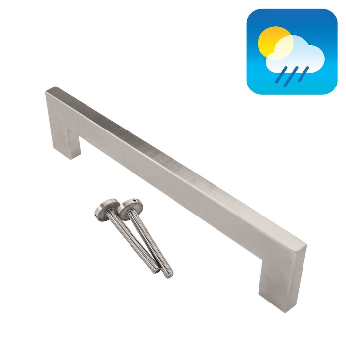 HDD Door handle CARRE 15/300 - Stainless steel - continuous mounting