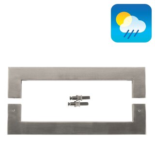HDD Poignée de porte CARRE 15/300 - Inox - paire pour verre