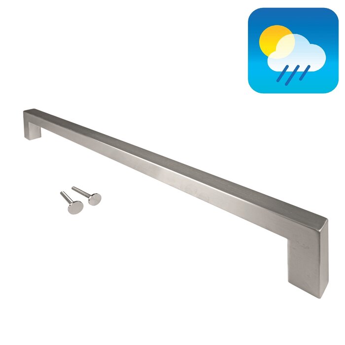 HDD Door handle CARRE 25/1000 - Stainless steel - continuous mounting