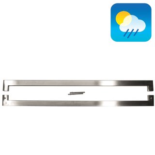 HDD Poignée de porte CARRE 25/1000 - Inox - paire pour épaisseur de porte >3 CM