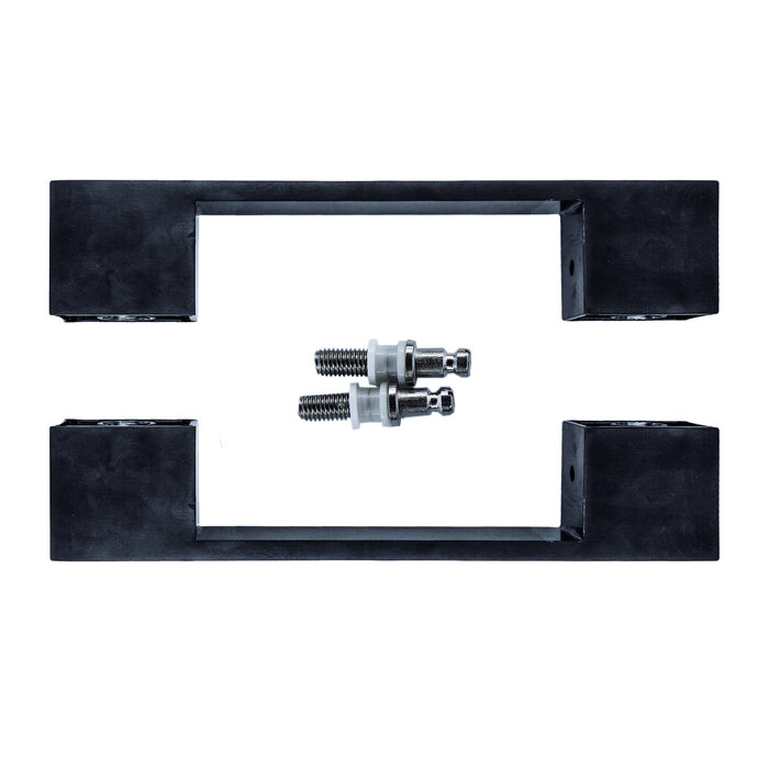 HDD Poignée de porte X-TREME 180 mm - Noir carbone - paire pour portes vitrées