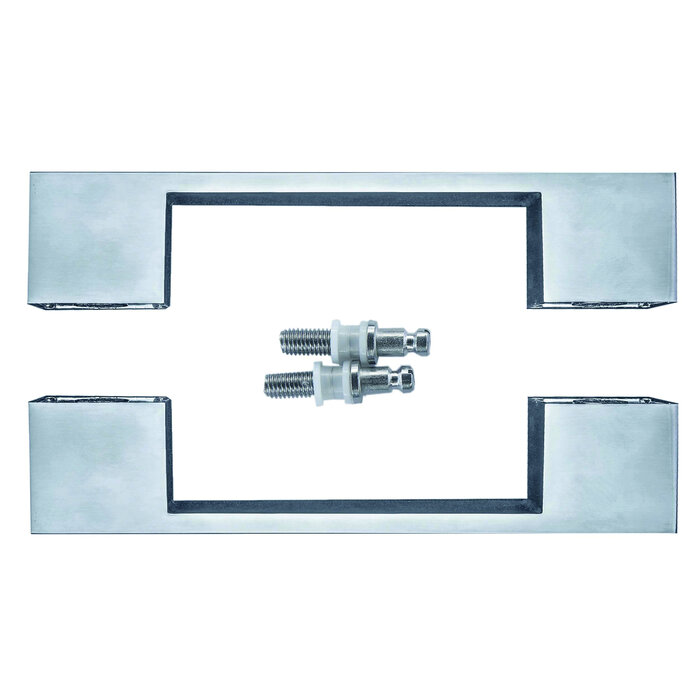 HDD Deurgreep X-TREME 180 mm  - Mat Chroom - paar voor glazen deuren