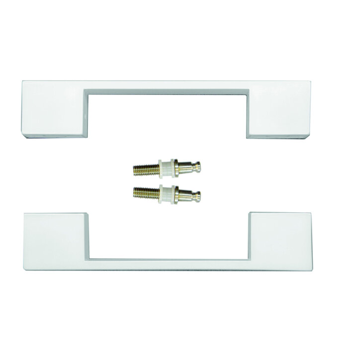 HDD Door handle X-TREME 180 mm - White RAL 9016 - pair for glass doors