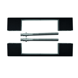 HDD Door handle X-TREME 180 mm - matt Black - pair for door thickness >3 CM