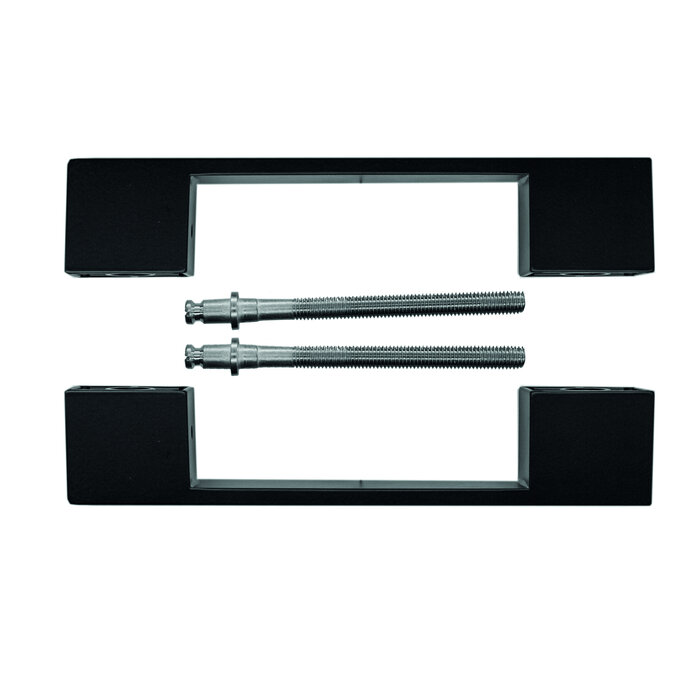 HDD Poignée de porte X-TREME 180 mm - Noir RAL 9005 - paire pour portes >3 CM