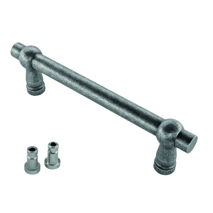 HDD Door handle PETRA 200 mm - Old Silver - Blind mounting