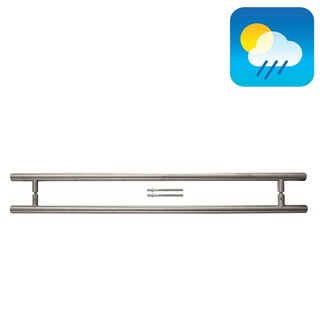 HDD Door handle T 32/800/1000 - stainless steel - pair for door thickness >3 CM