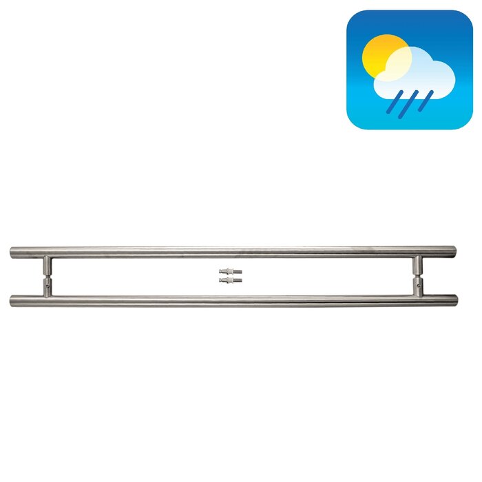 HDD Stainless steel door handles T 32/1000/1200 pair for glass doors