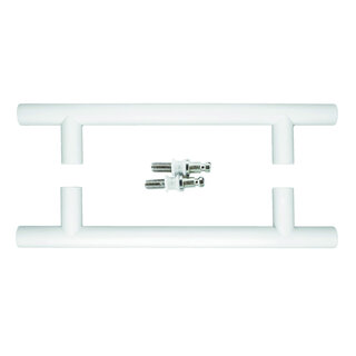 HDD Door handle T 20/200/300 - white structured - pair for glass