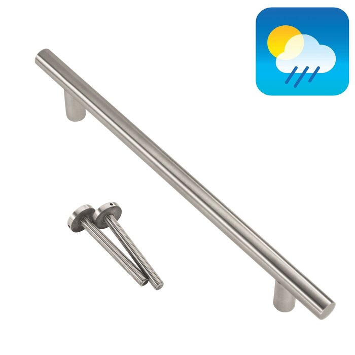 HDD Poignée de porte en acier inoxydable T 20/300/400 - montage traversant