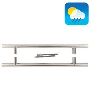 HDD RVS deurgrepen T 20/340/500 - paar voor deurdikte > 3 cm