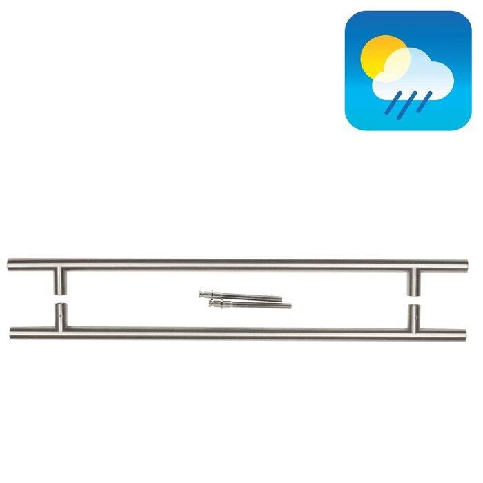 HDD Edelstahl-Türgriffe T 20/540/700 – Paar für Türstärke > 3 cm