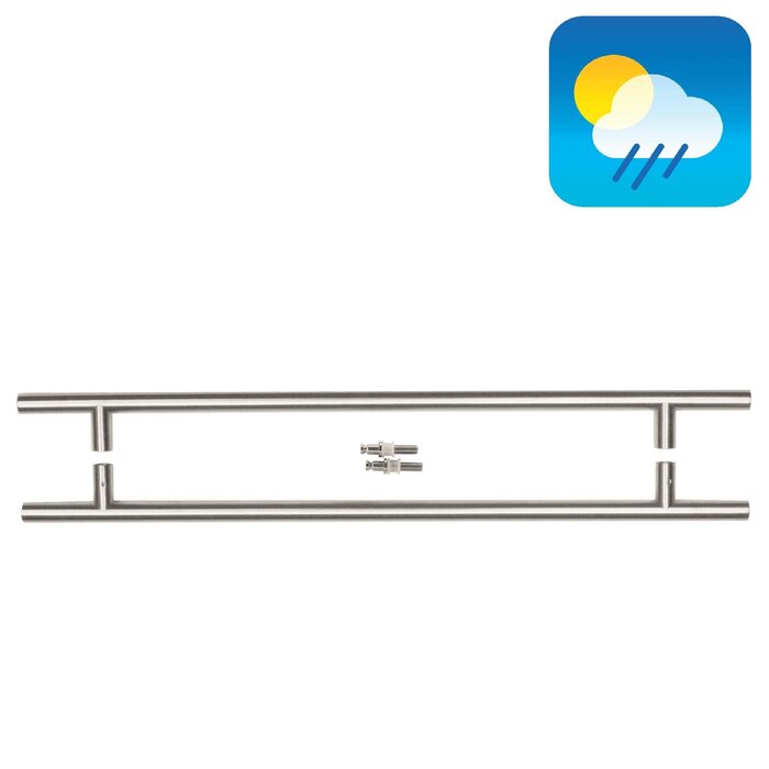 HDD RVS deurgrepen T 20/540/700 paar voor glazen deuren