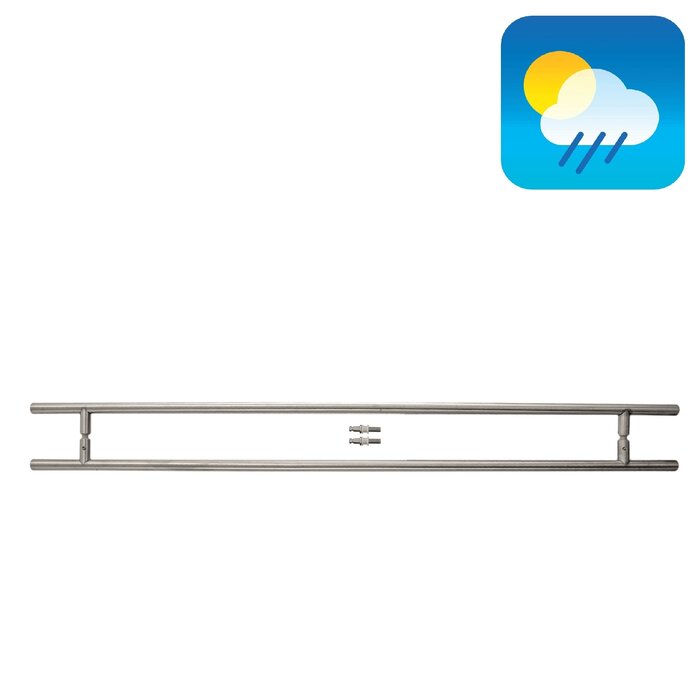 HDD Edelstahl-Türgriffe T 20/1000/1200 Paar für Glastüren