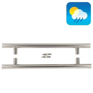 HDD Paire de poignées de porte inox T 25/350/500 pour verre