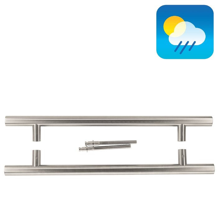 HDD Edelstahl-Türgriffe T 25/350/500 – Paar für Türstärke > 3 cm