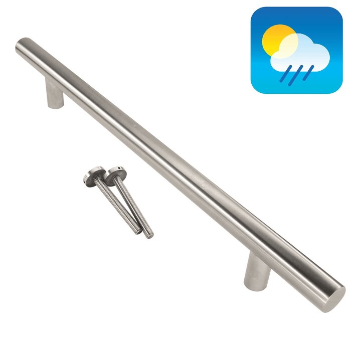 HDD Stainless steel door handle T 25/350/500 - through mounting