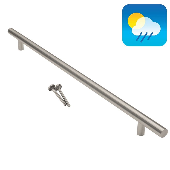 HDD Stainless steel door handle T 25/650/810 - through mounting