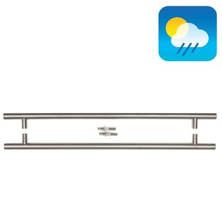 HDD Paire de poignées de porte en acier inoxydable T 25/650/810 pour verre