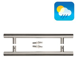 HDD Door handle T 32/350/500 - stainless steel - pair for glass