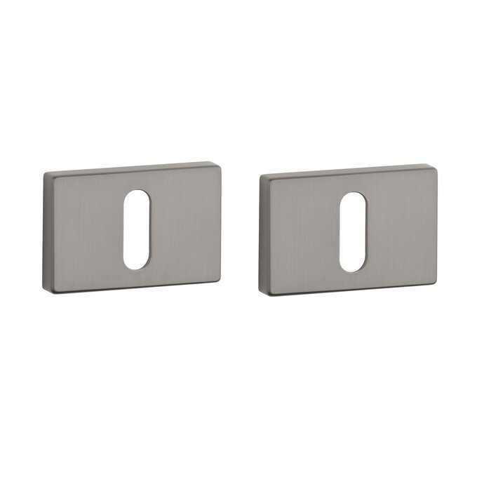 Aprile Pair of Aprile rectangular key plates 50x33 mm in graphite color
