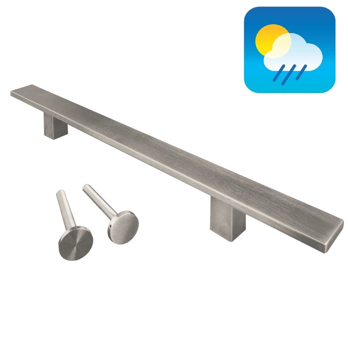 HDD Deurgreep FLAT 300/500 -RVS - doorgaande bevestiging