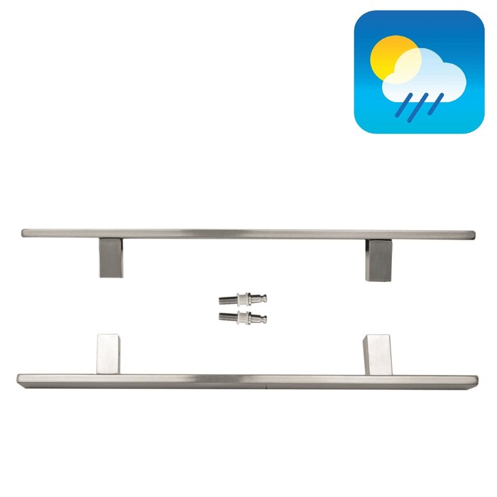 HDD Door handle FLAT 300/500 - Stainless steel - pair for glass doors