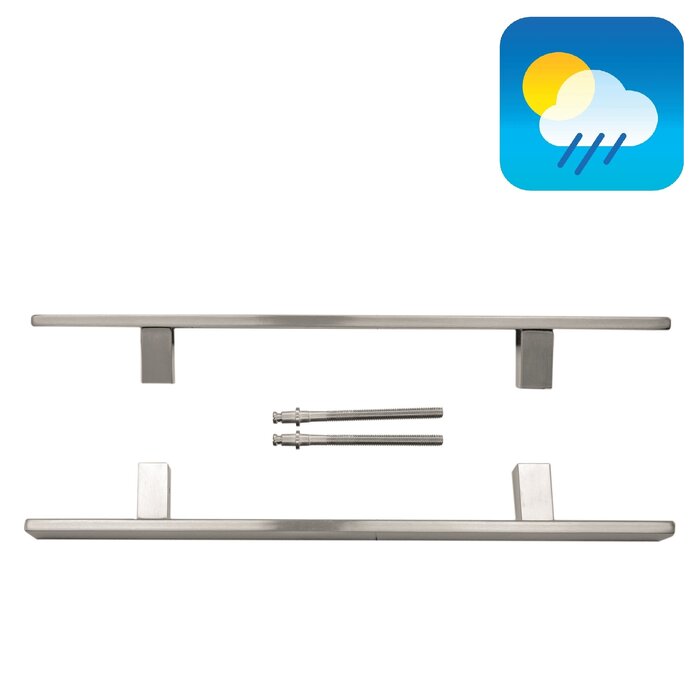 HDD Door handle FLAT 300/500 - Stainless steel - pair for doors >3 CM