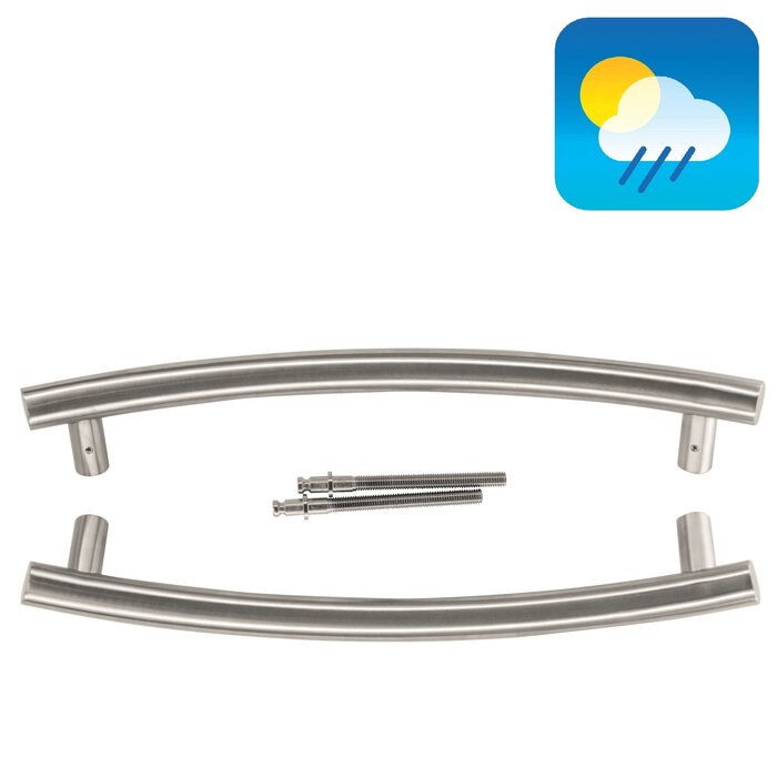 HDD Door handle GT 25/350/420 - Stainless steel - pair for doors >3 CM