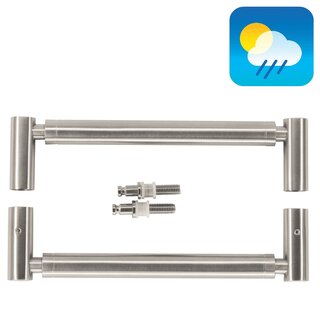 HDD Door handle JUPITER - Stainless steel - pair for glass