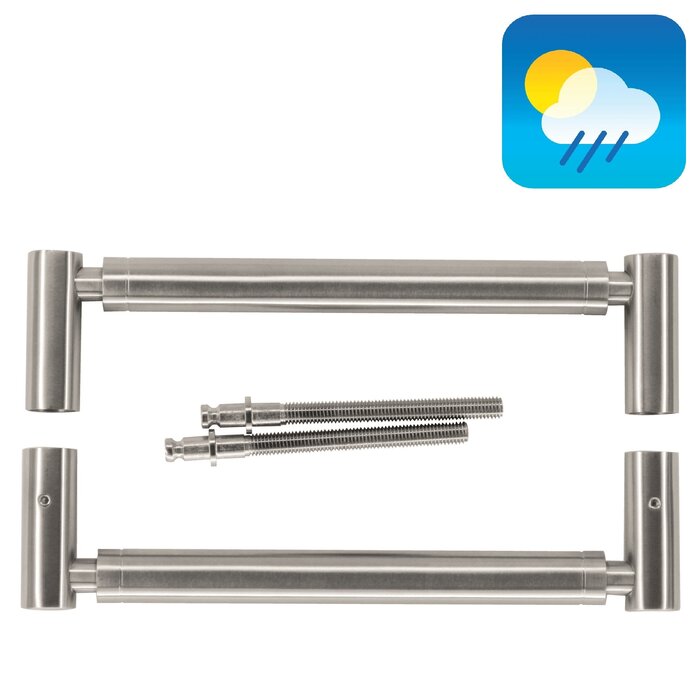 HDD Door handle JUPITER - Stainless steel - pair for doors >3 CM