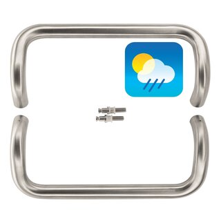 HDD Door handle D 25/300 - stainless steel - pair for glass