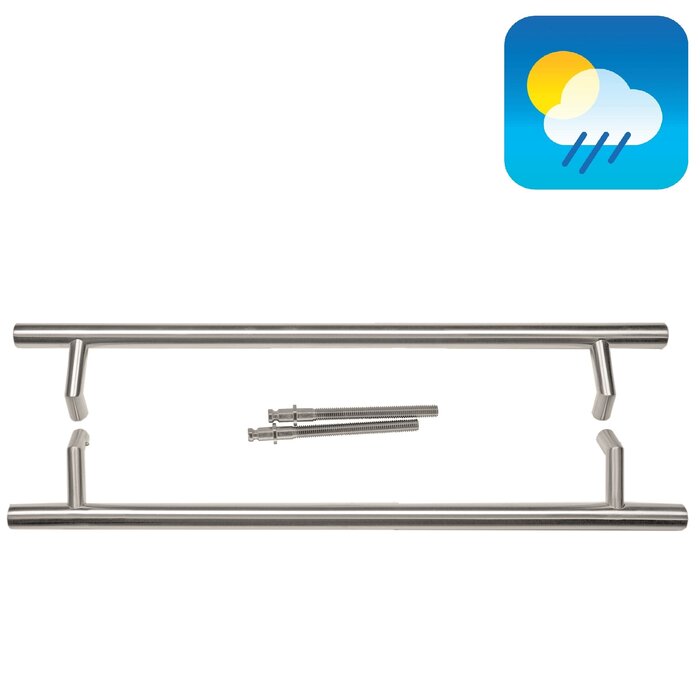 HDD Stainless steel door handles "STCOT" 32/650/810 pair for door thickness > 3 cm