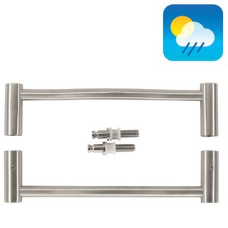 HDD Door handle VENUS - stainless steel - pair for glass