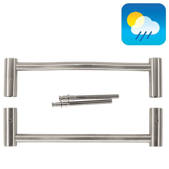 HDD Door handle VENUS - stainless steel - pair for door thickness >3 CM