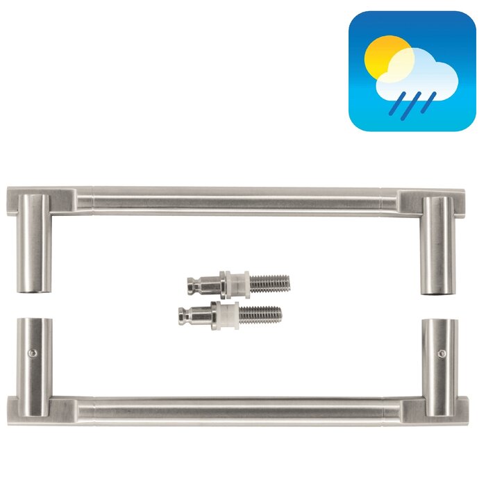 HDD Stainless steel door handles "Pluto" T 19/210/238 pair for glass door